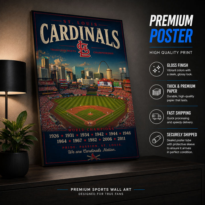 St Louis Cardinals Stadium Fan Poster or Canvas Wall Art