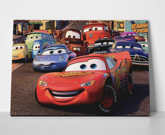 Cars Movie Poster or Wrapped Canvas