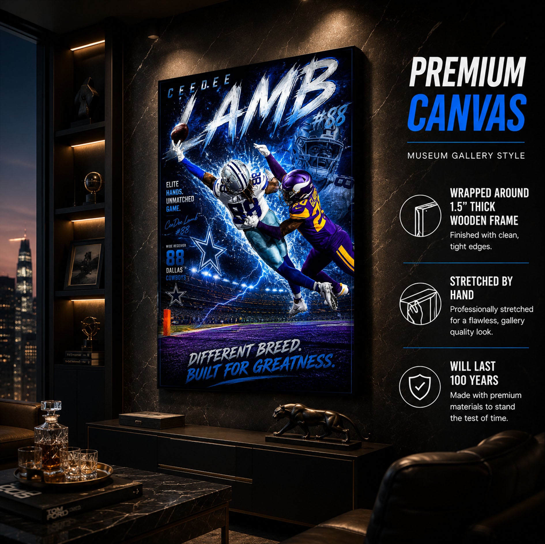 Ceedee Lamb Cowboys Fan Poster or Canvas Wall Art