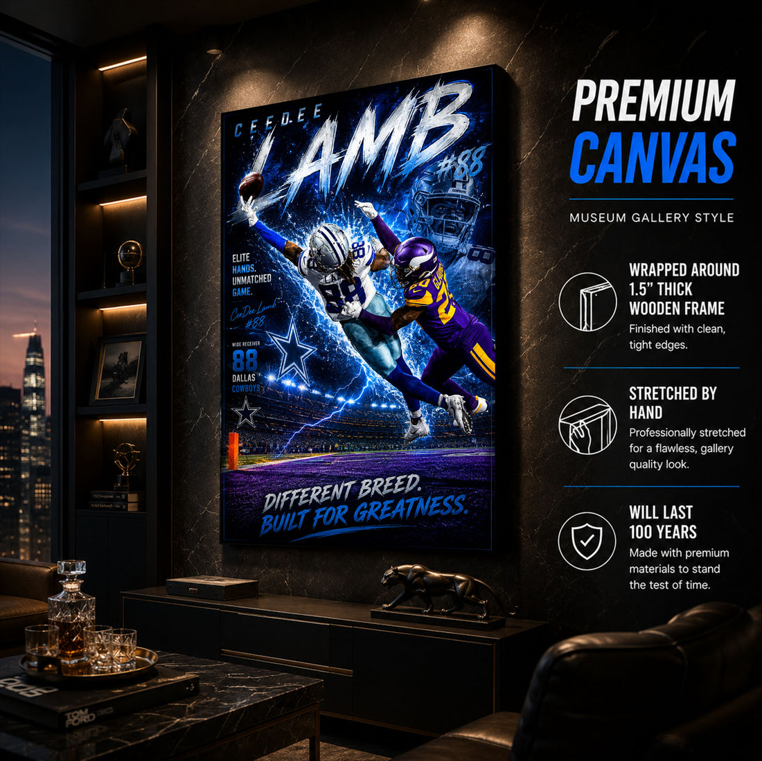 Ceedee Lamb Cowboys Fan Poster or Canvas Wall Art