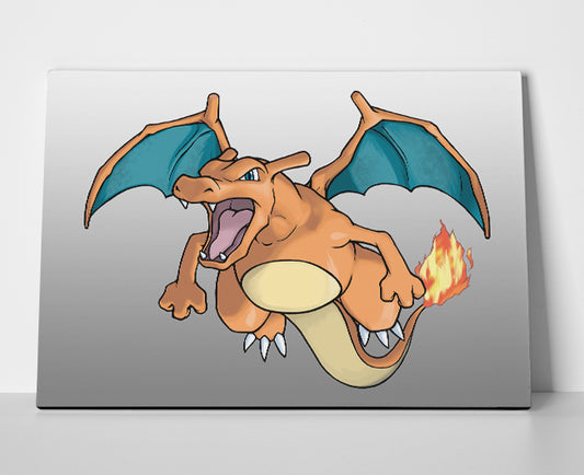 Charizard Pokemon Poster or Wrapped Canvas