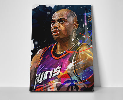 Charles Barkley poster canvas wall art painting artwork