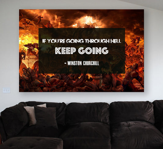 Winston Churchill Quote Poster canvas