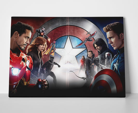Captain America Civil War Poster or Wrapped Canvas