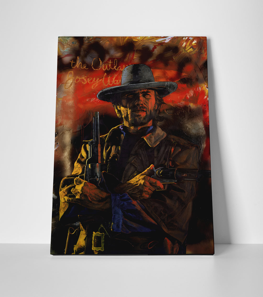 Clint Eastwood Painting Poster or Canvas Wall Art