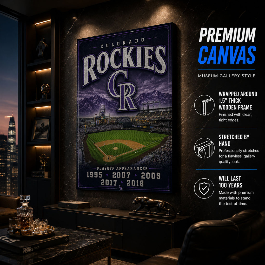 Colorado Rockies Stadium Fan Poster or Canvas Wall Art