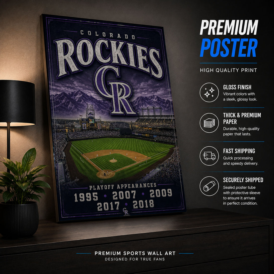 Colorado Rockies Stadium Fan Poster or Canvas Wall Art