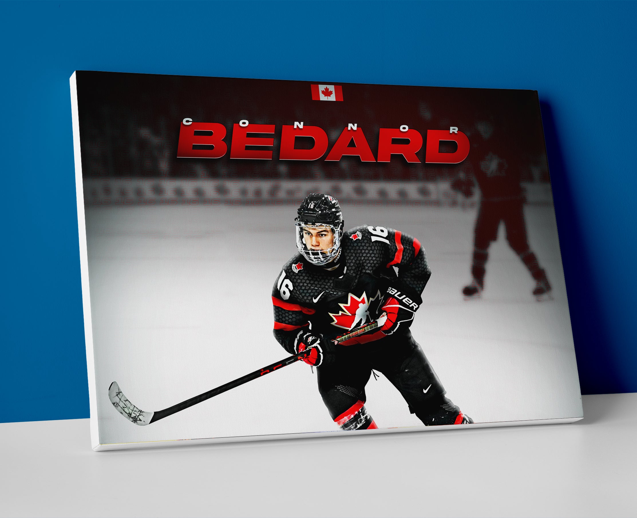 connor bedard poster canvas artwork hockey wall art