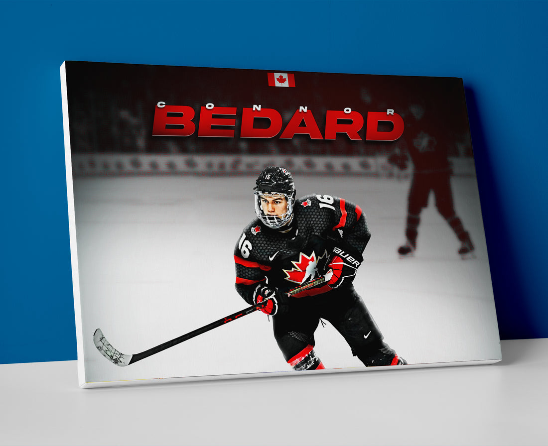 connor bedard poster canvas artwork hockey wall art