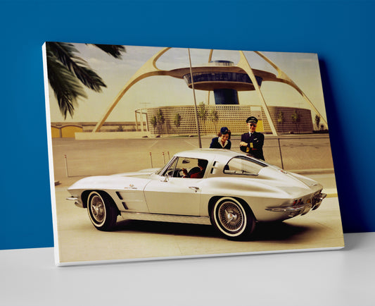 corvette stingray poster canvas wall art