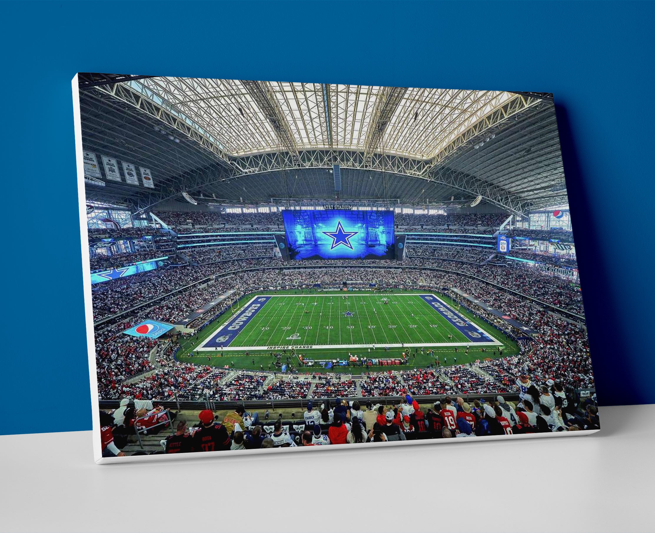 dallas cowboys stadium poster canvas wall art painting artwork football
