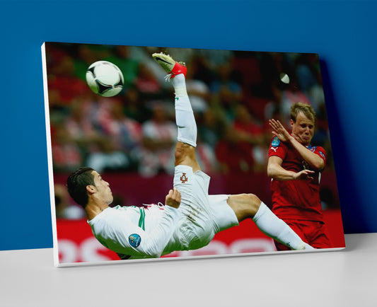 cristiano ronaldo poster canvas wall art kick soccer futbol artwork