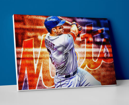 David Wright New York Mets poster canvas wall art