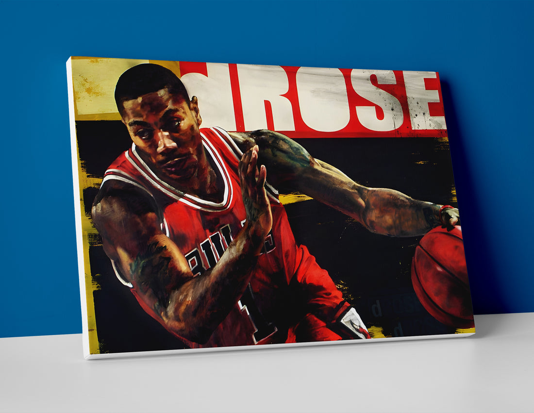 Derrick Rose Painting Poster or Canvas Wall Art