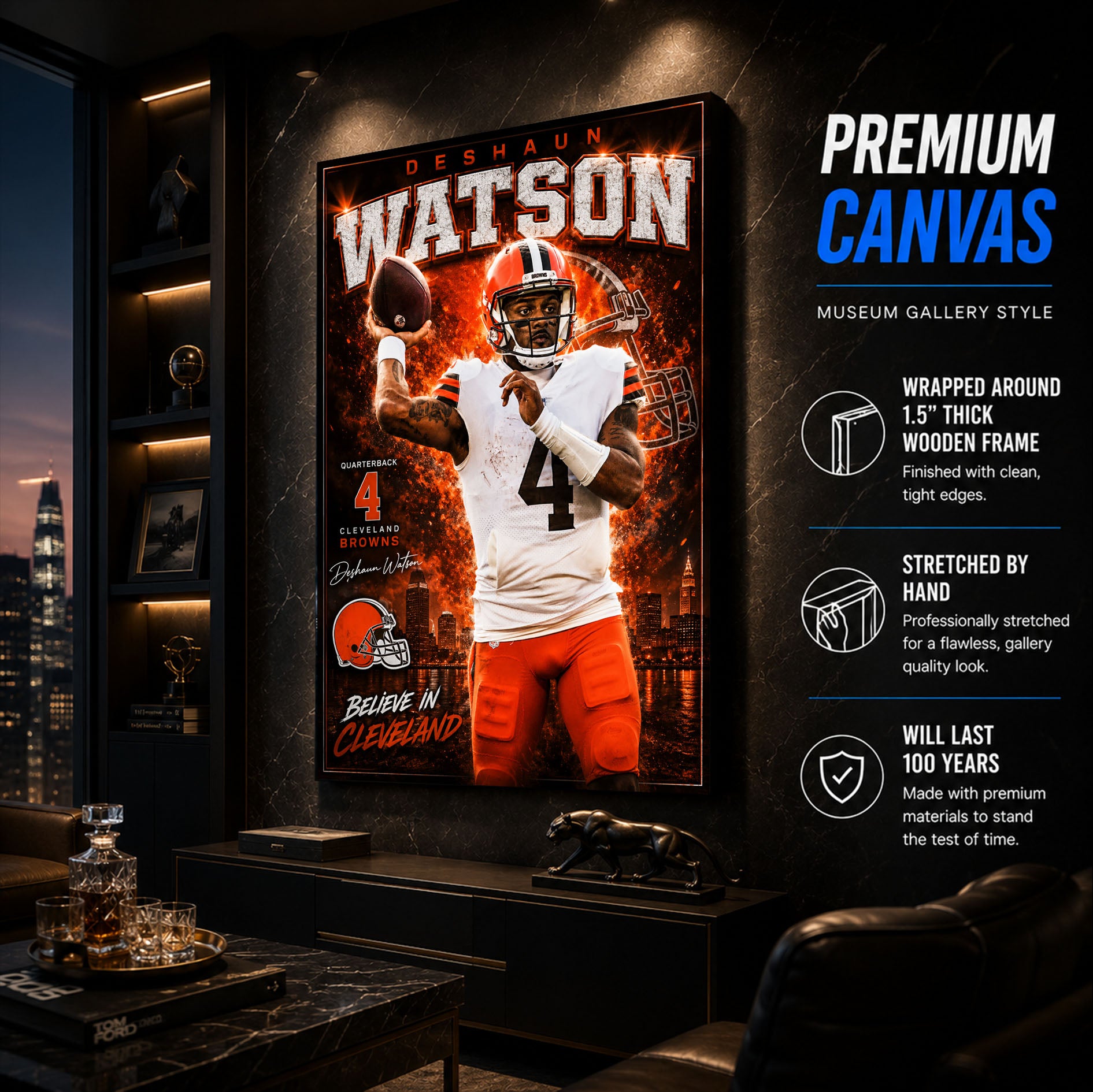 Deshaun Watson Browns Fan Poster or Canvas Wall Art