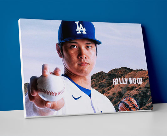 shohei ohtani dodgers poster canvas wall art hollywood la los angeles