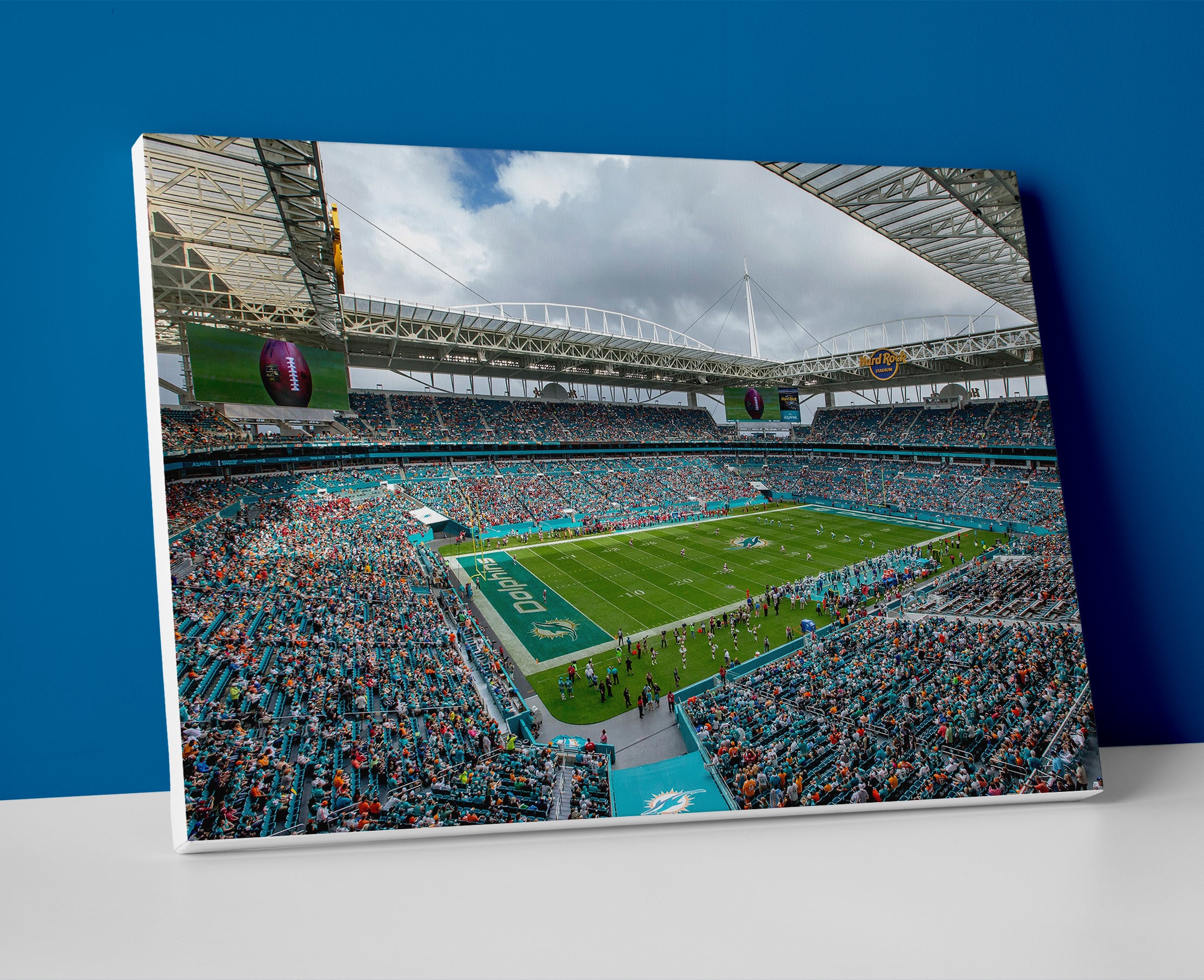 miami dolphins stadium poster canvas wall art painting artwork football