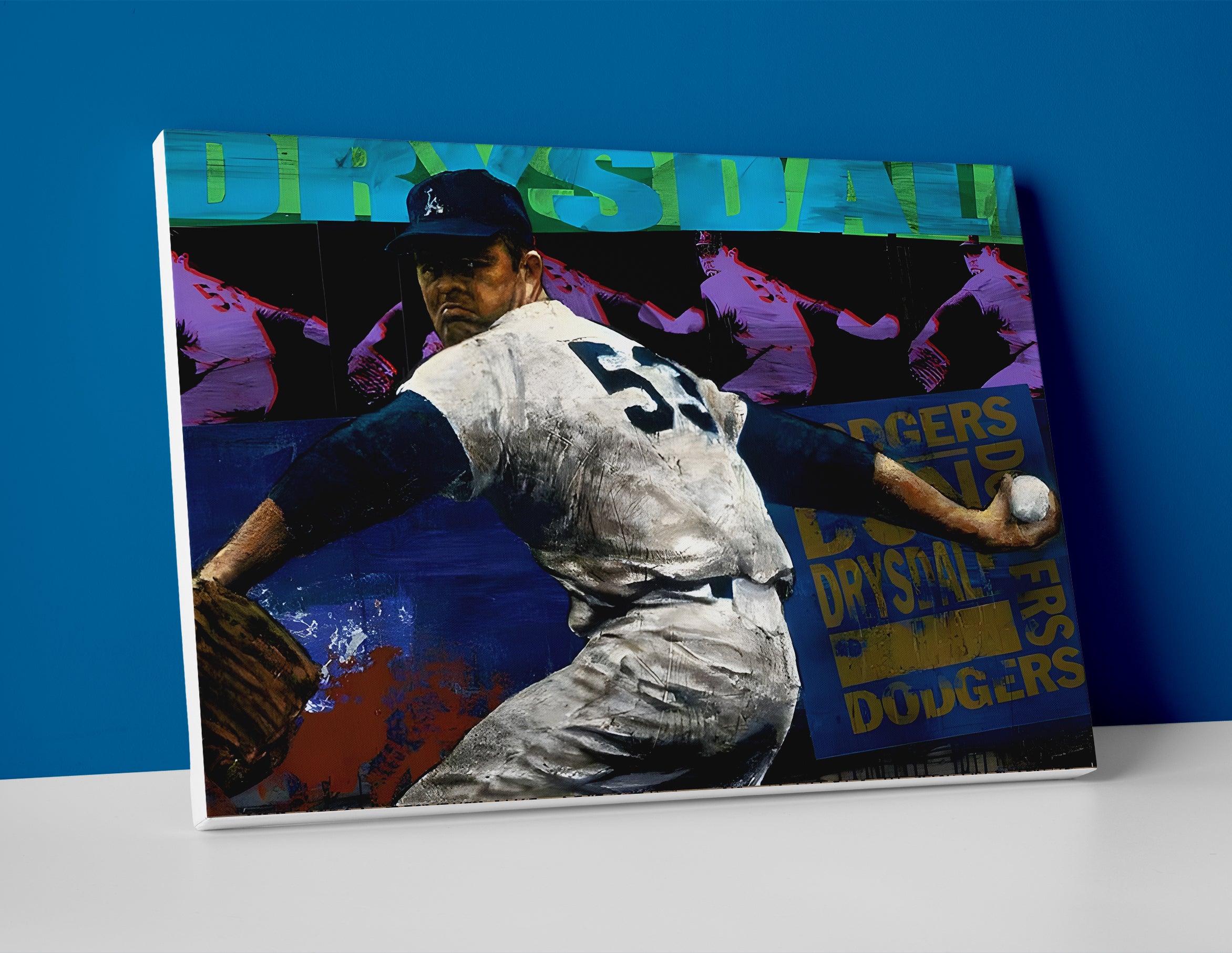 Don Drysdale Painting Poster or Canvas Wall Art