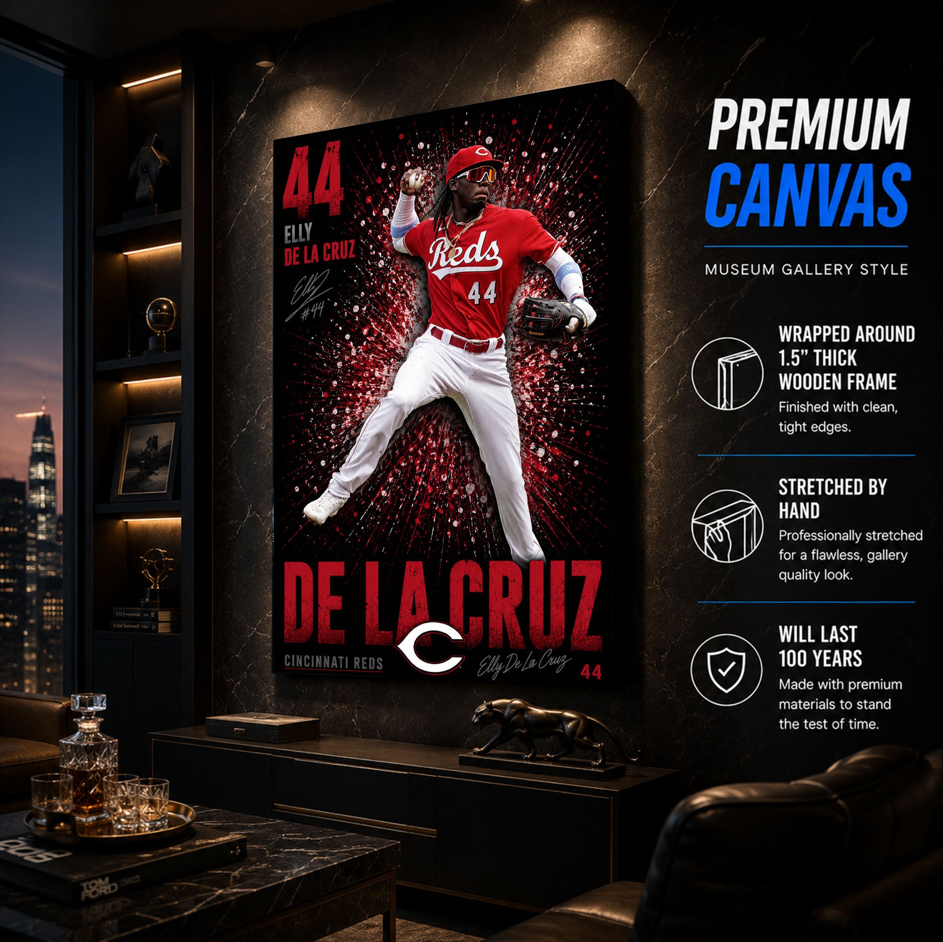 Elly De La Cruz Reds Poster or Canvas Wall Art