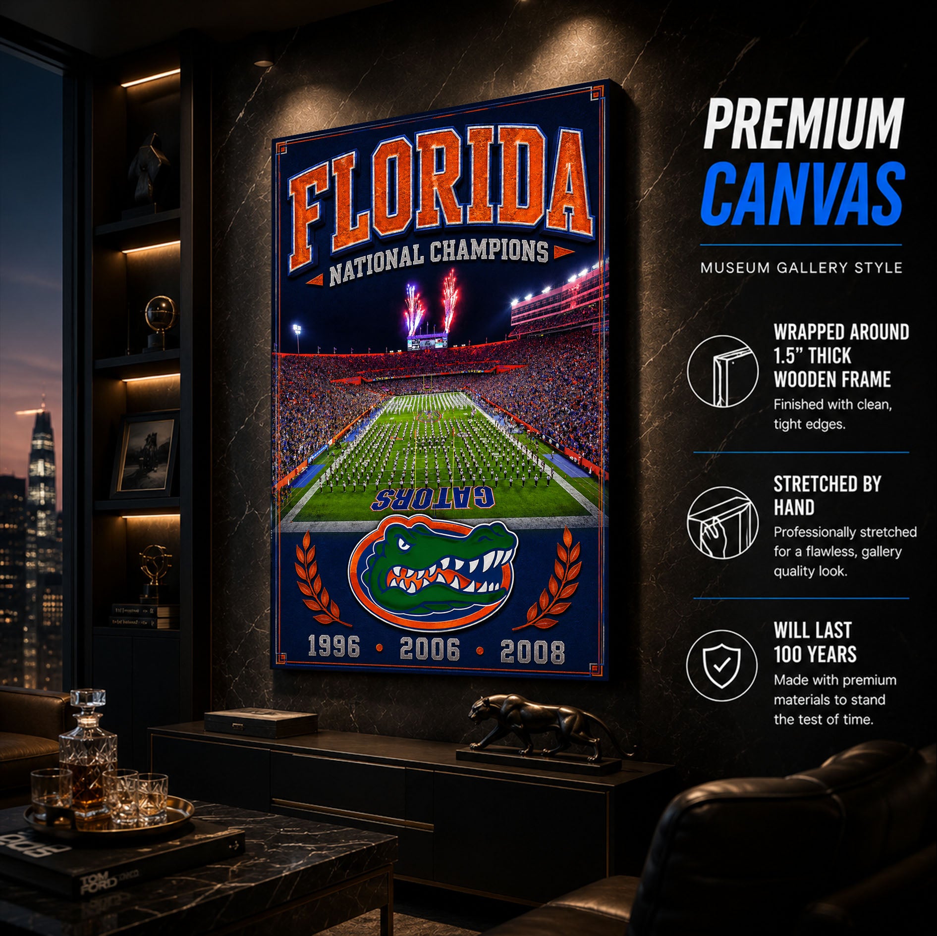Florida Gators Football Stadium Fan Poster or Canvas Wall Art