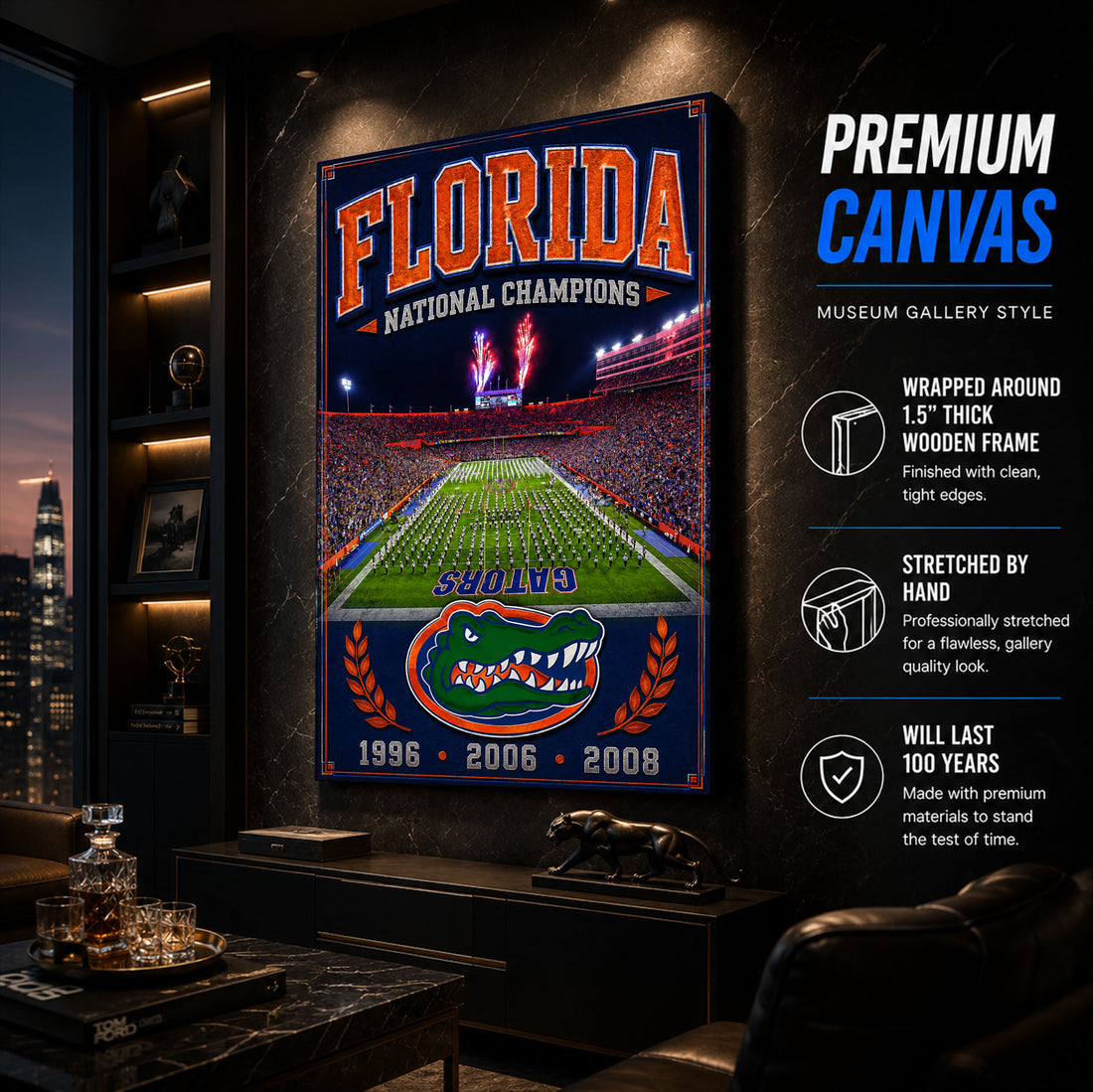 Florida Gators Football Stadium Fan Poster or Canvas Wall Art