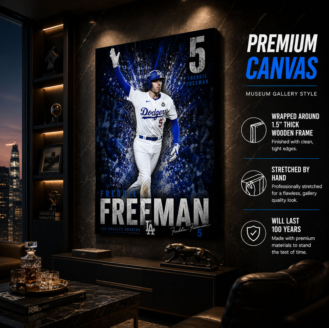 Freddie Freeman Dodgers Poster or Canvas Wall Art