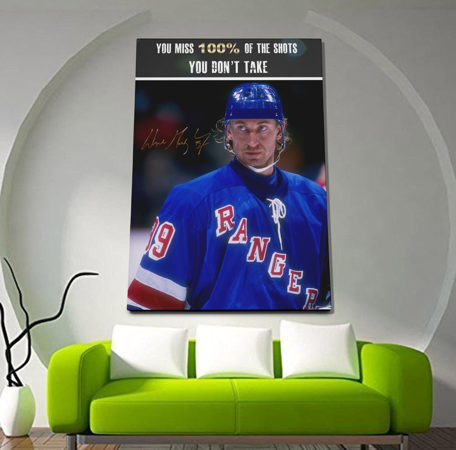 Wayne Gretzky Quote Poster canvas