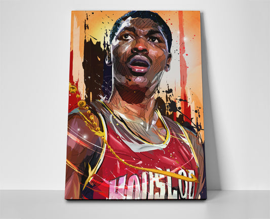 Hakeem Olajuwon poster canvas wall art