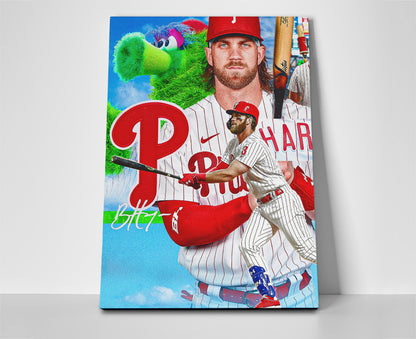 Bryce Harper Phanatic Poster or Wrapped Canvas