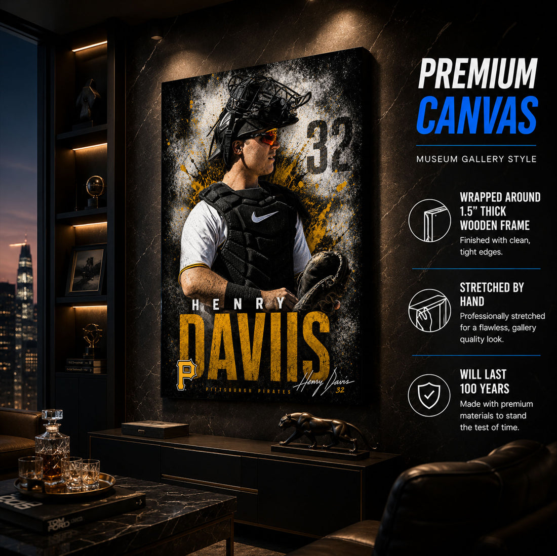 Henry Davis Pirates Poster or Canvas Wall Art