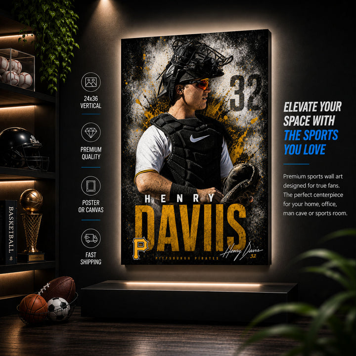 Henry Davis Pirates Poster or Canvas Wall Art