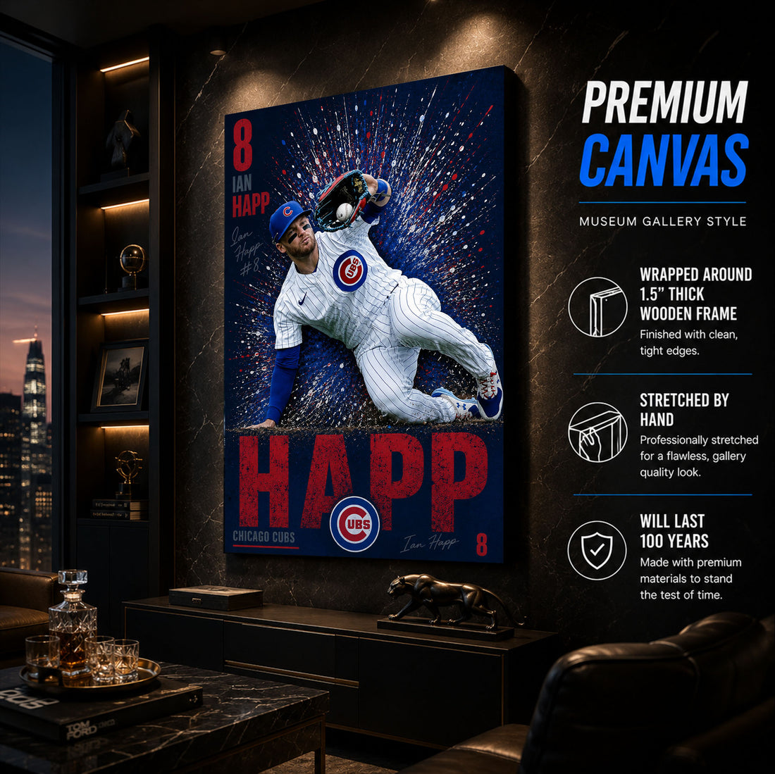 Ian Happ Cubs Poster or Canvas Wall Art