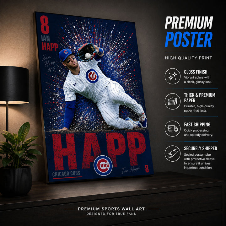 Ian Happ Cubs Poster or Canvas Wall Art