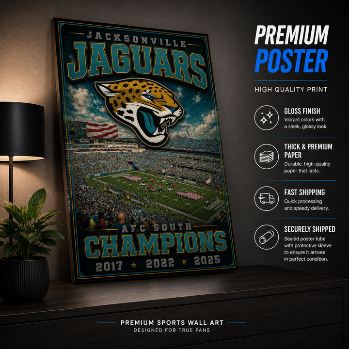 Jacksonville Jaguars Stadium Fan Poster or Canvas Wall Art