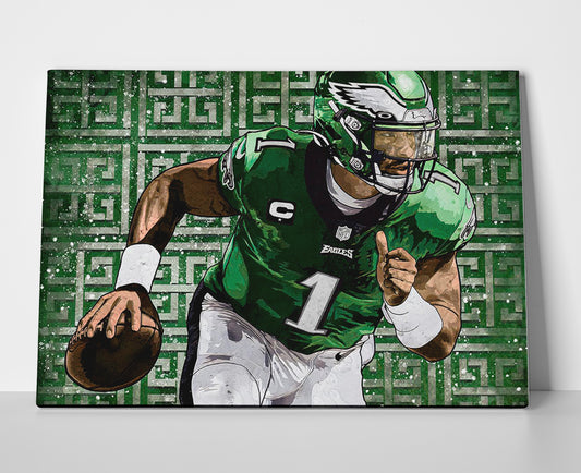 Jalen Hurts Eagles poster canvas painting wall art