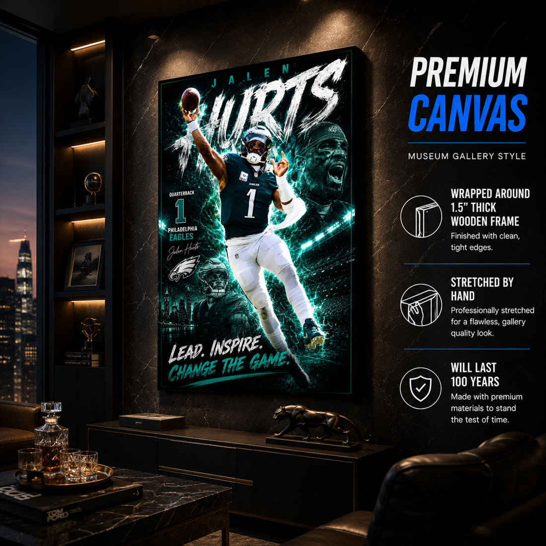 Jalen Hurts Eagles Fan Poster or Canvas Wall Art