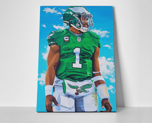 jalen hurts poster wall art canvas painting artwork