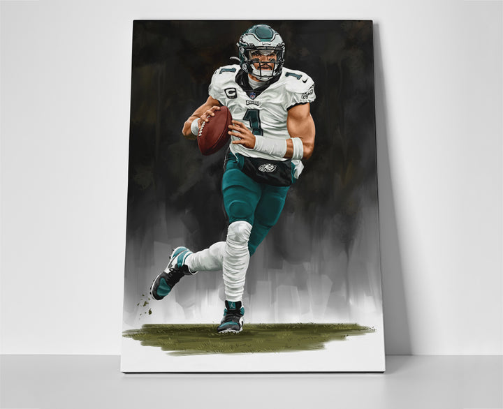jalen hurts poster canvas painting artwork wall art