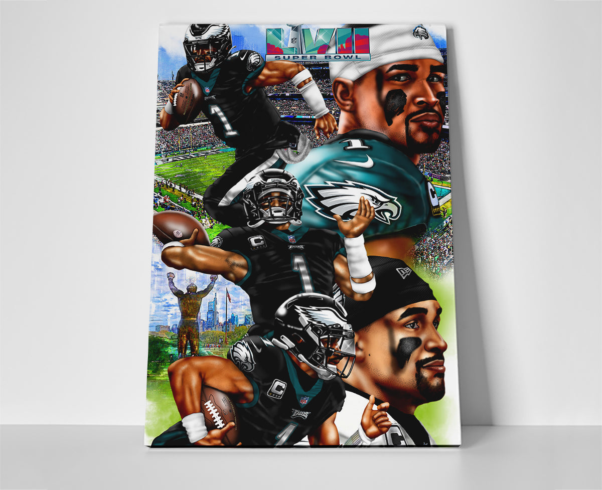 Jalen Hurts Superbowl poster canvas painting wall art
