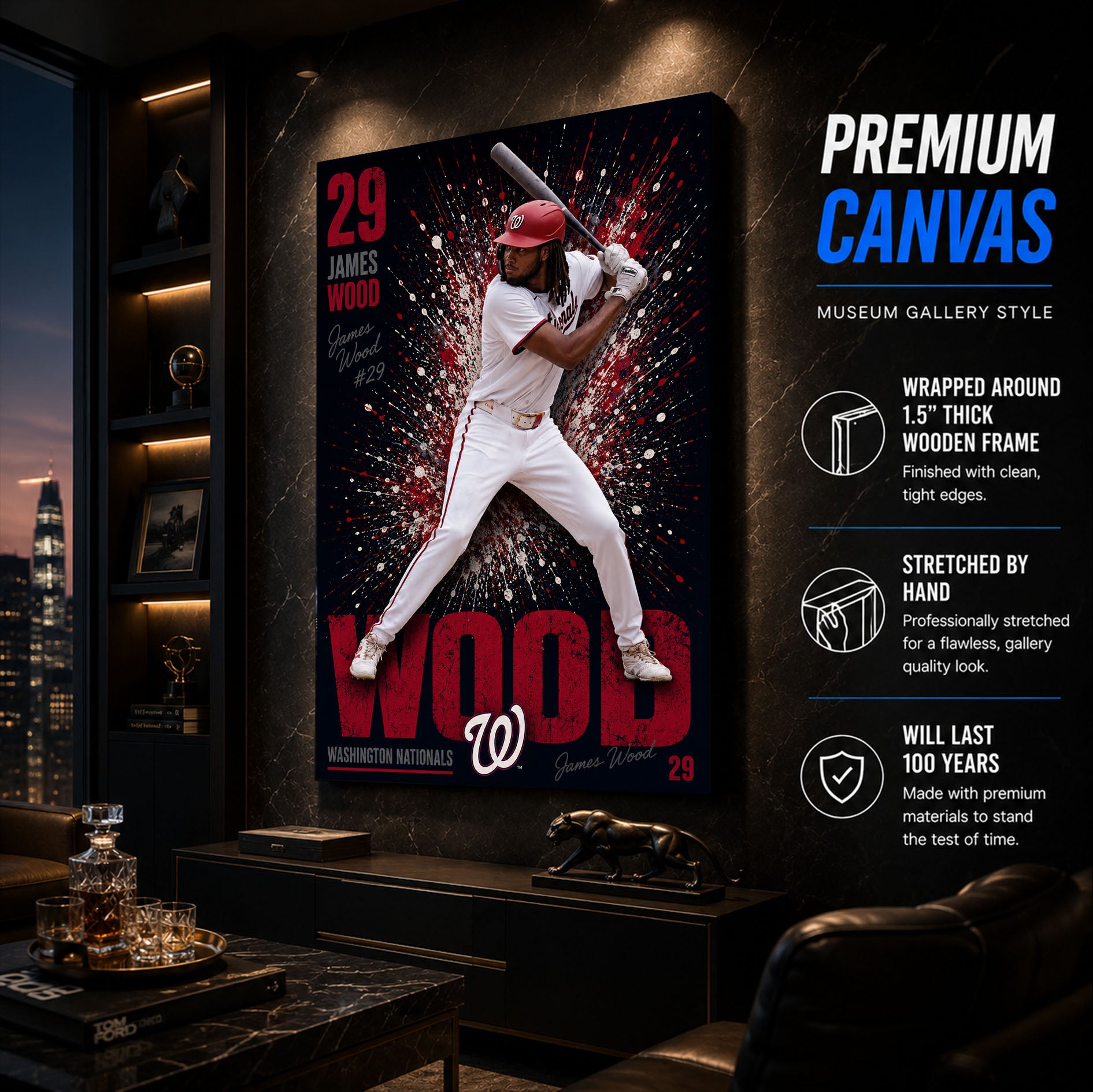 James Wood Nationals Poster or Canvas Wall Art