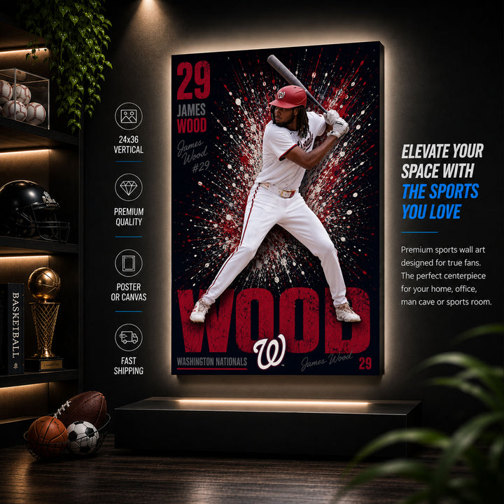James Wood Nationals Poster or Canvas Wall Art