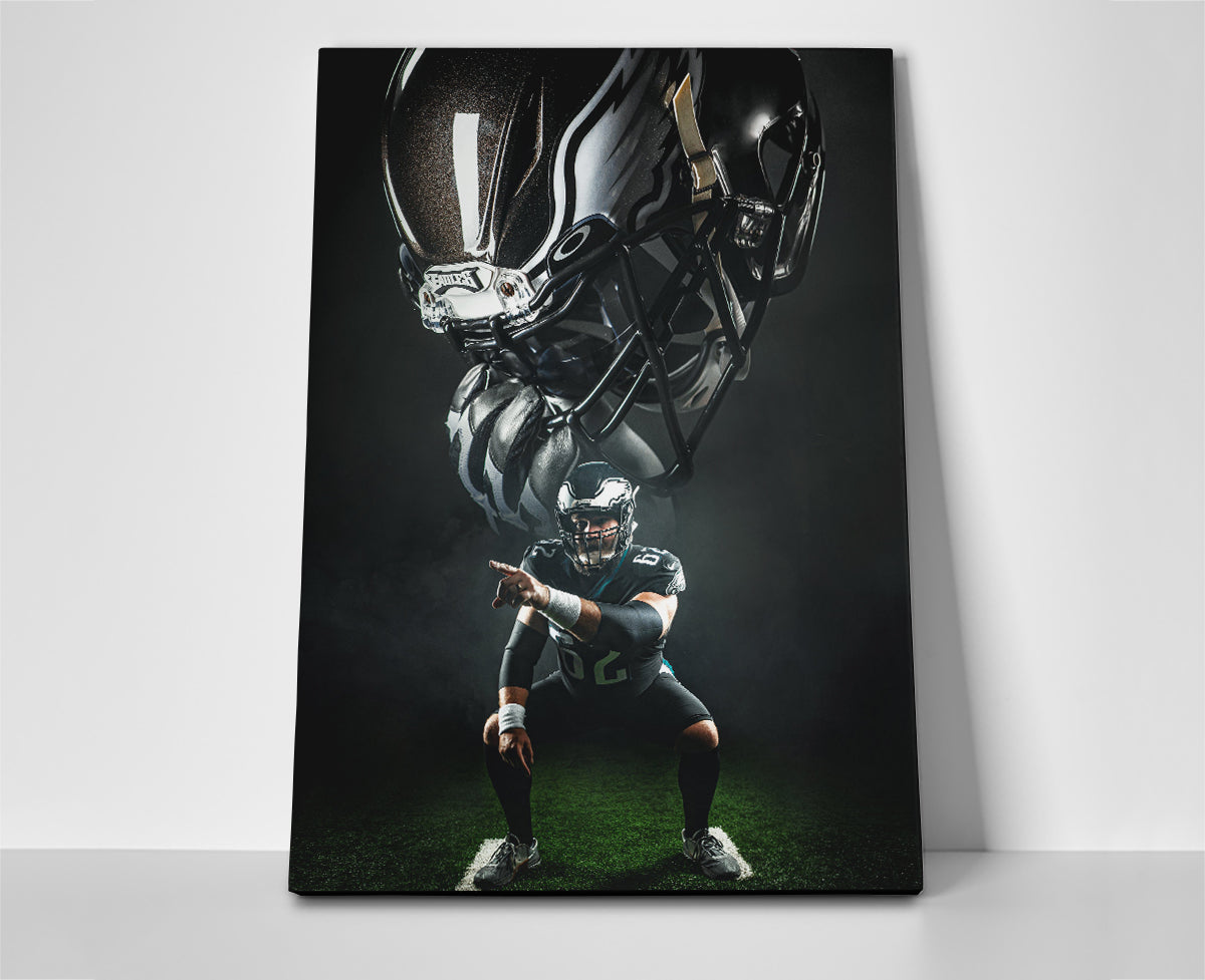 jason kelce poster wall art canvas eagles