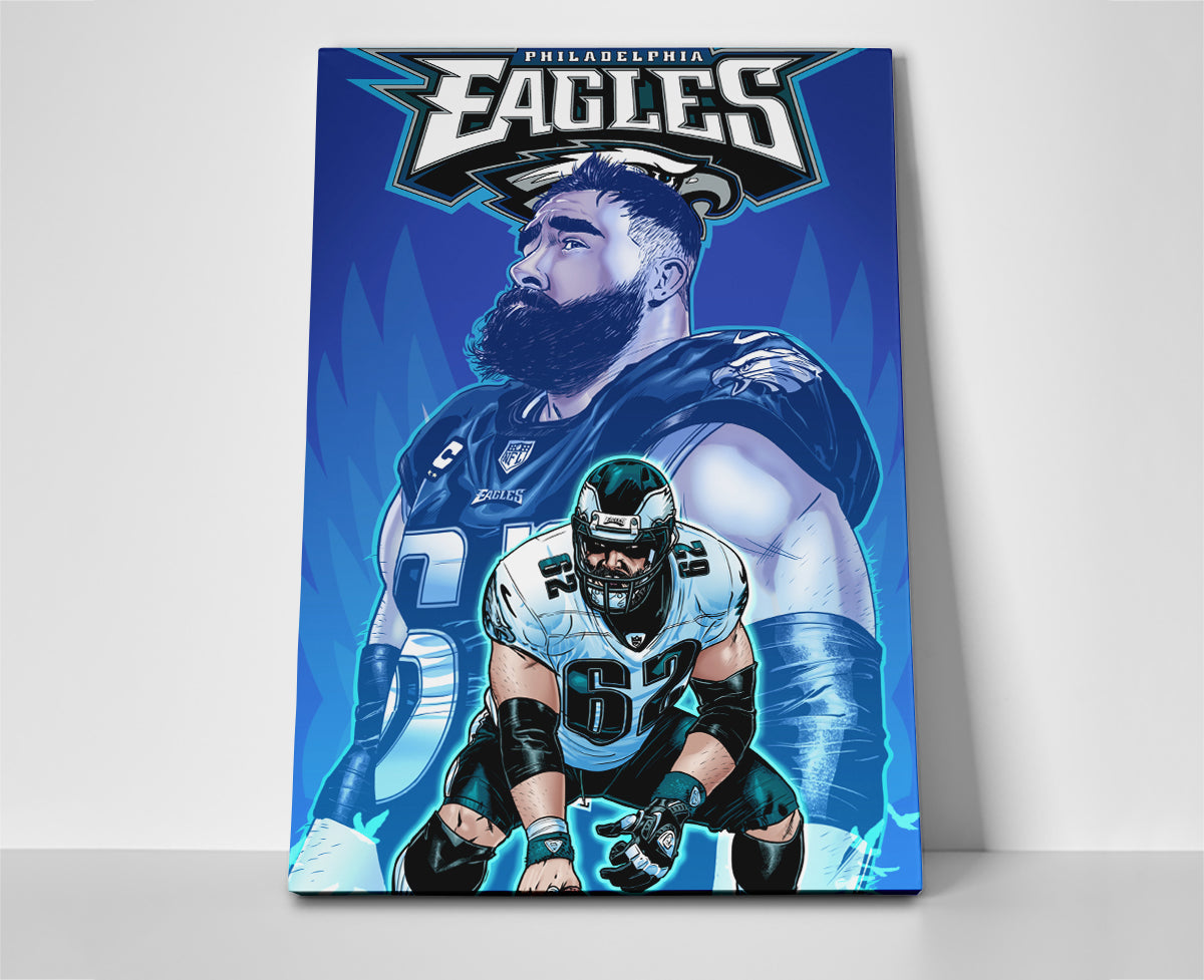 jason kelce poster canvas wall art artwork