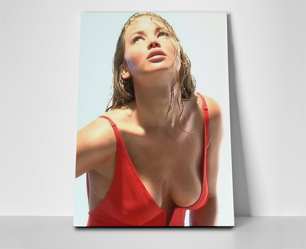 jennifer lawrence poster canvas wall art swimsuit