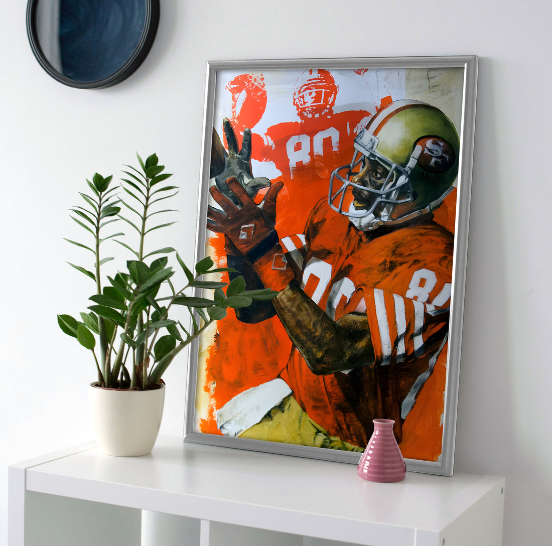 Jerry Rice Painting Poster or Canvas Wall Art