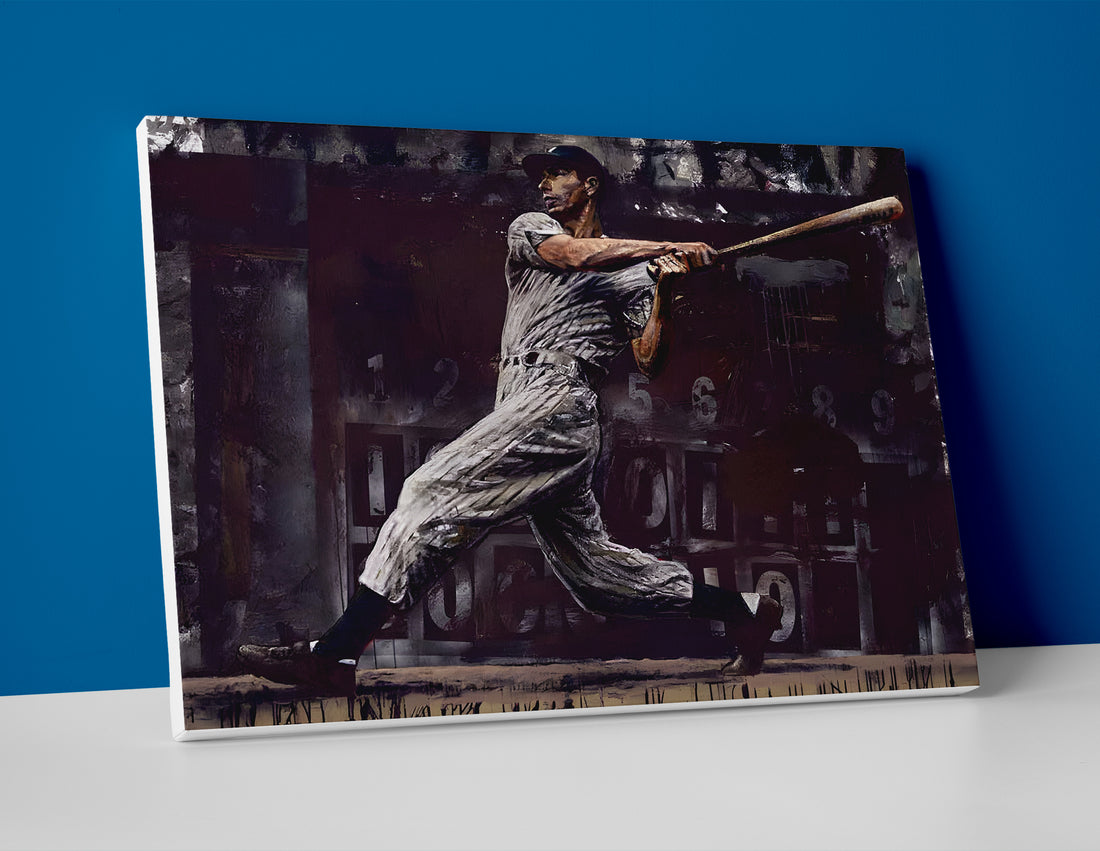 Joe DiMaggio Painting Poster or Canvas Wall Art