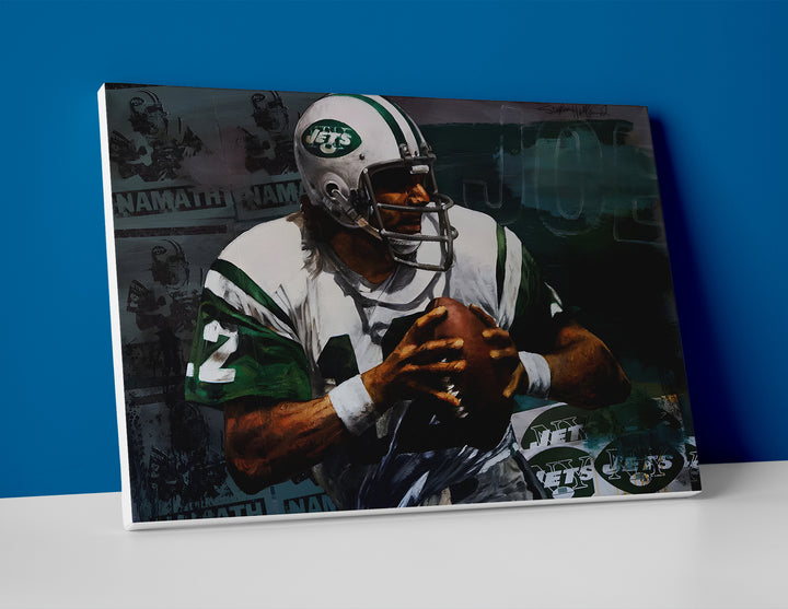 Joe Namath Painting Poster or Canvas Wall Art