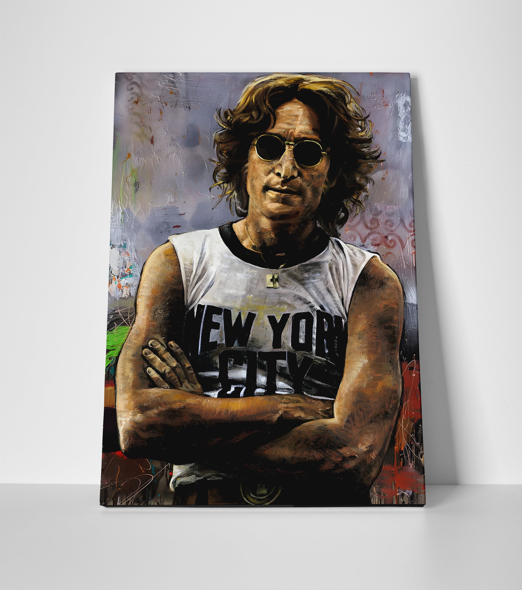 John Lennon Painting Poster or Canvas Wall Art