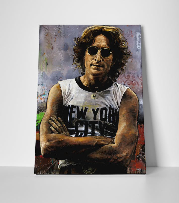 John Lennon Painting Poster or Canvas Wall Art