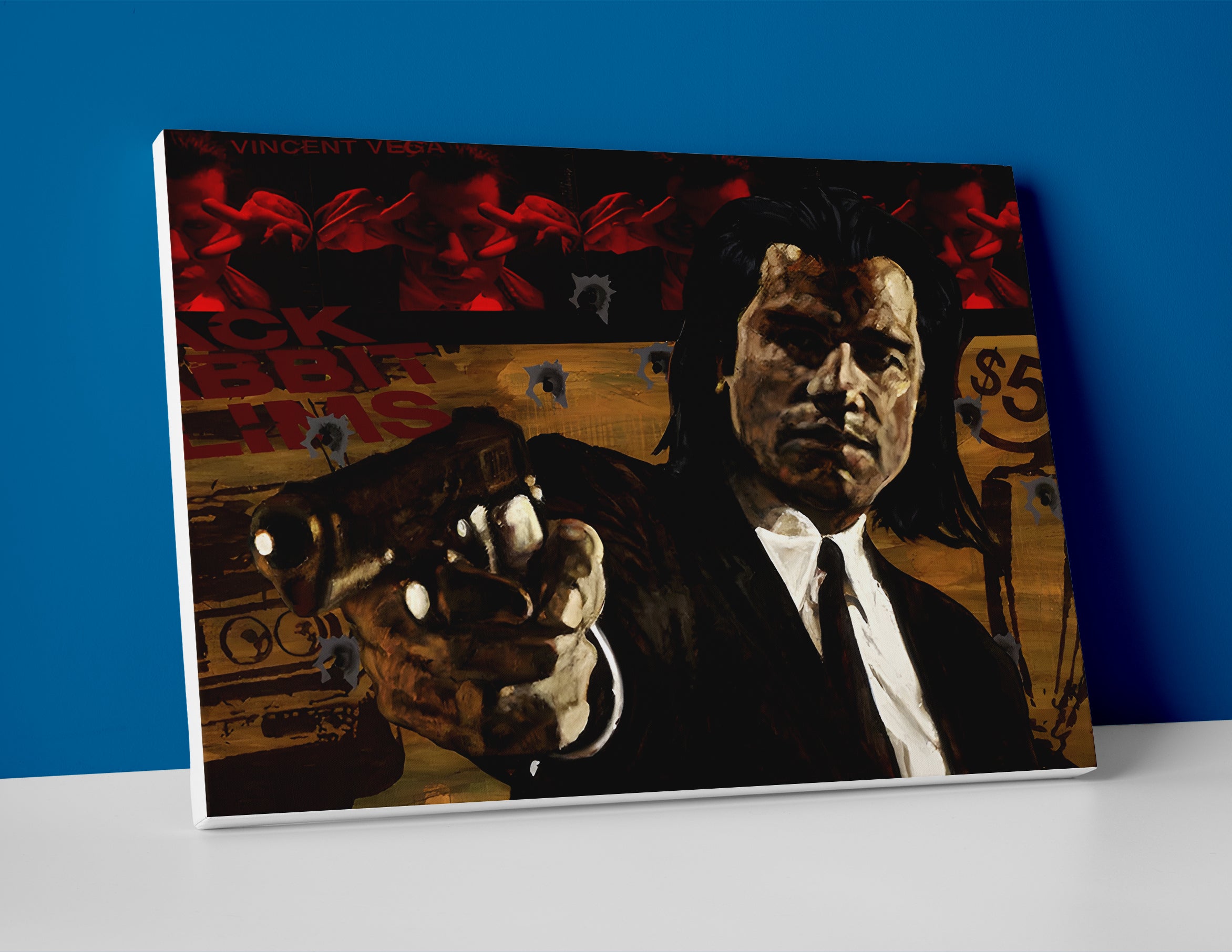 John Travolta Painting Poster or Canvas Wall Art